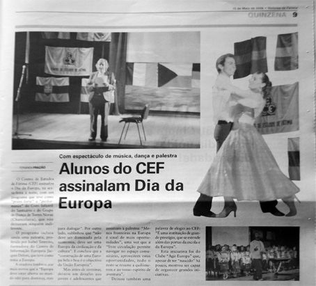 Página do Notícias de Fátima sobre o espectáculo